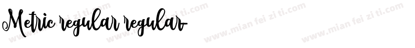 Metric regular regular字体转换
